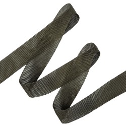 Окантовочная лента-бейка, цвет Тёмно-Серый 22мм (на отрез)  в Сочи