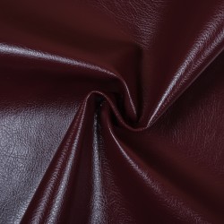 Ткань Дерматин (Кожзам) для мебели, цвет Бордовый (на отрез)  в Сочи
