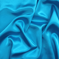 *Ткань Атлас-сатин, цвет Голубой (на отрез)  в Сочи