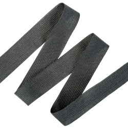 Окантовочная лента-бейка, цвет Чёрный 22мм (на отрез)  в Сочи