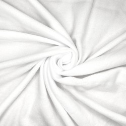 Флис Односторонний 130 гр/м2, цвет Белый (на отрез)  в Сочи