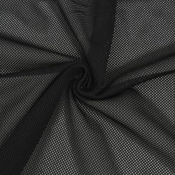 Трикотажная Сетка 75 г/м2, цвет Черный (на отрез)  в Сочи