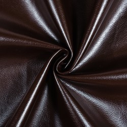 Ткань Дерматин (Кожзам) для мебели, цвет Темно-Коричневый (на отрез)  в Сочи