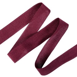 Окантовочная лента-бейка, цвет Бордовый 22мм (на отрез)  в Сочи