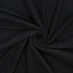 Ткань Флис Односторонний 130 гр/м2, цвет Черный (на отрез)  в Сочи
