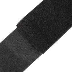 Контактная лента 100мм цвет Чёрный (велькро-липучка, на отрез)  в Сочи