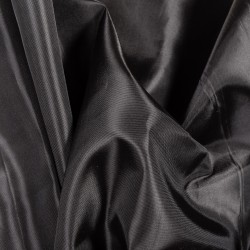 Ткань подкладочная Таффета 190Т, цвет Черный (на отрез)  в Сочи