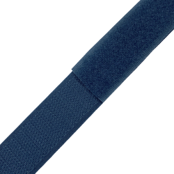 Контактная лента 25мм цвет Синий (велькро-липучка, на отрез)  в Сочи
