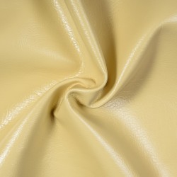 Ткань Дерматин (Кожзам) для мебели, цвет Кремовый (на отрез)  в Сочи