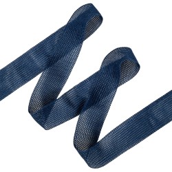 Окантовочная лента-бейка, цвет Синий 22мм (на отрез)  в Сочи