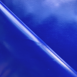 Ткань ПВХ 450 гр/м2, Синий (Ширина 160см), на отрез  в Сочи