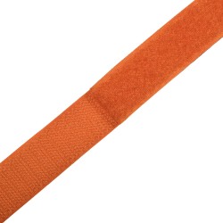 Контактная лента 25мм цвет Оранжевый (велькро-липучка, на отрез)  в Сочи