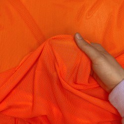 Трикотажная Сетка 75 г/м2, цвет Оранжевый (на отрез)  в Сочи